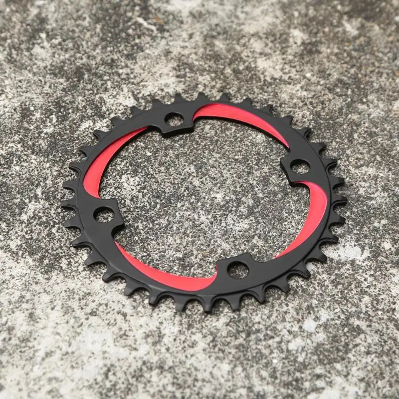 Hot Sale Single Plate Delicate Design Bicycle Round Narrow Chainring MTB 104BCD Tooth Single Plate Parts Dual Color