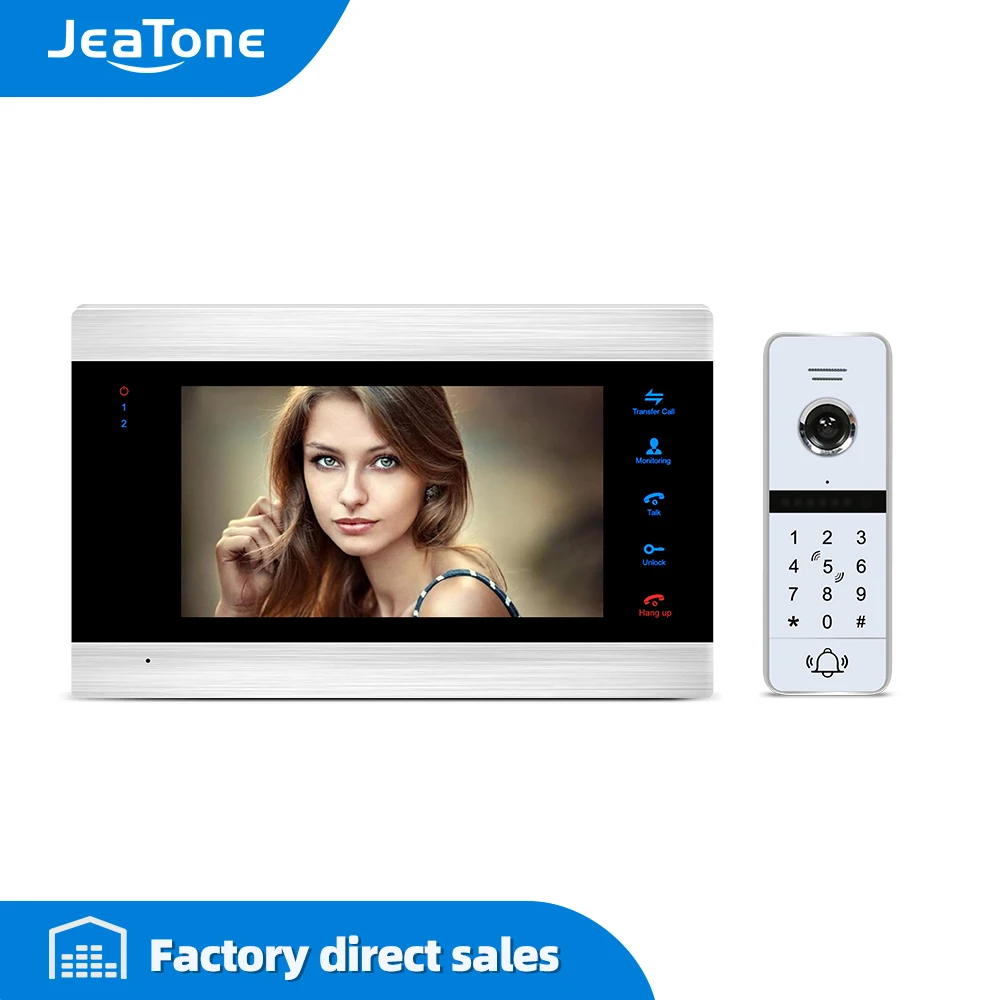 Видеодомофон Jeatone 1200TVL для дома 7 дюймовый монитор фотокамера Поддержка карты