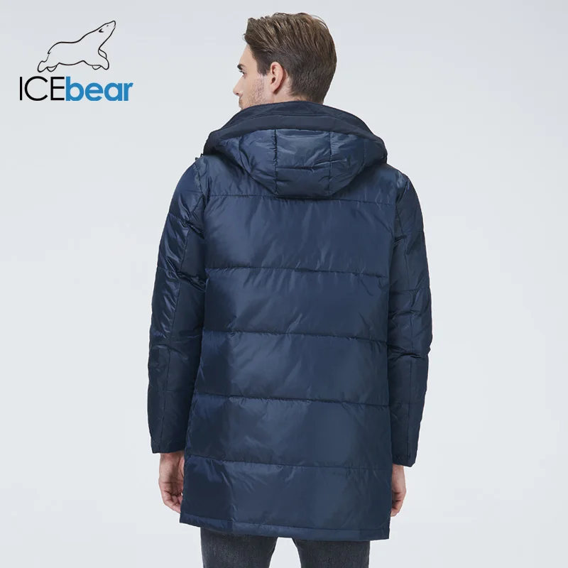 ICEbear male travel wear hooded winter coat large pocket men's clothing MWD21923I parka coat parkas coat