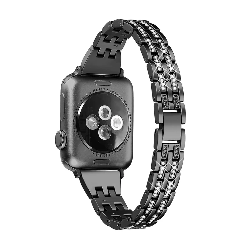 

strap for Apple Watch Band 38mm 40mm 42mm 44mm iWatch band Series 5/4/3/2/1 Diamond Rhinestone Metal Jewelry link bracelet