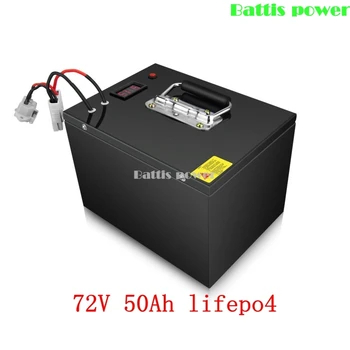 

Lithium 72V 50Ah lifepo4 battery 200A BMS 24S for 14KW 10KW motor bicycle bike scooter Forklift inverter + 10A charger