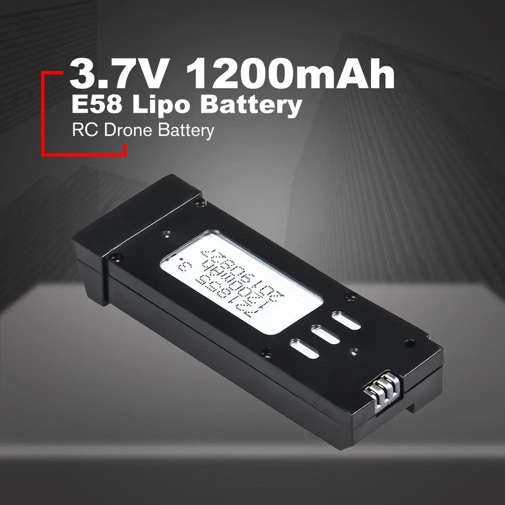2 шт/1 шт 3,7 V 1200mAh Lipo батарея для E58 JY019 RC Дрон вертолет запасные части заменить перезаряжаемые батареи черный