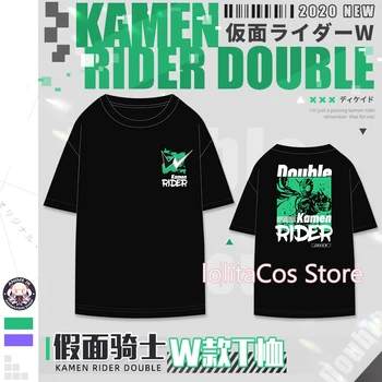 

Anime Kamen Rider Double W Cosplay Casual Fashion Printing Short Sleeve T-shirt Tee Men Women Student Pullover Tops Summer