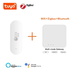 Tuya Zigbee Temperature Humidity Sensor Smart Home APP Real-time Report Work With Alexa Google Home Cooperate Gateway Required