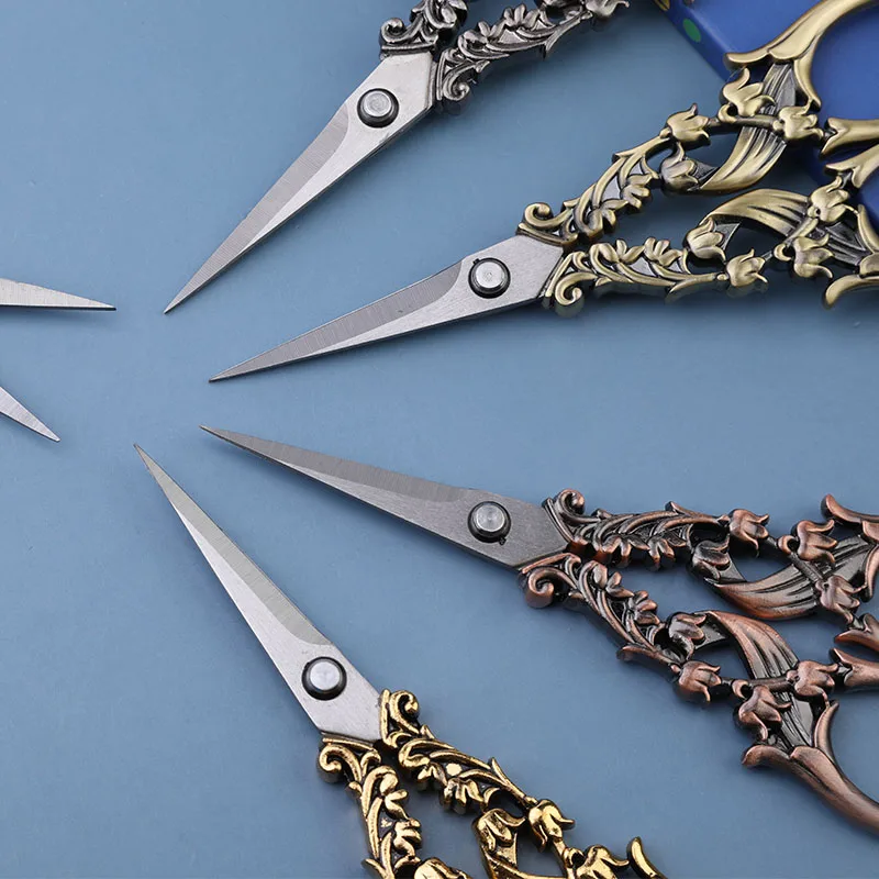 SHWAKK Durable Stainless Steel Tailor Scissors Sewing Scissors Craft Scissors Retro Tailor Scissor Sewing Small Embroidery Craft CrossStitch Scissors DIY Home Tools