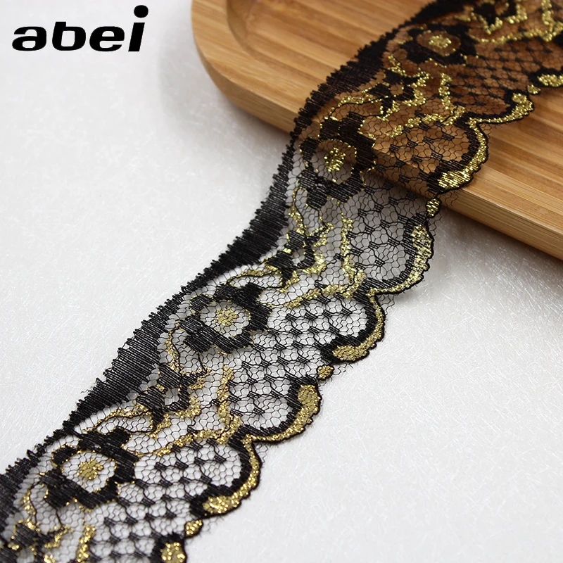 5 ярдов/партия тонкая вышитая Золотая кружевная лента|lace trim|gold lace trimsewing accessories |