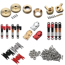 Châssis d'amortisseur en métal armure contrepoids, articulations de direction pour voiture à chenilles axiale 1/24 RC SCX24 90081