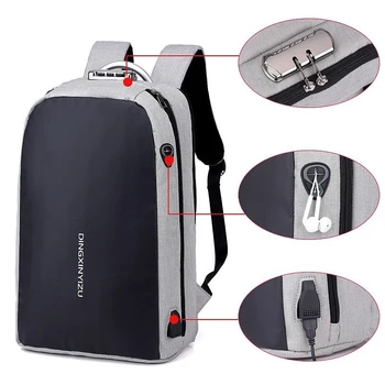 

Teenager Backpack Anti-theft Password Lock School Bag Business Travel Waterproof Rucksack Waterproof Polyester Backpack ZF10286