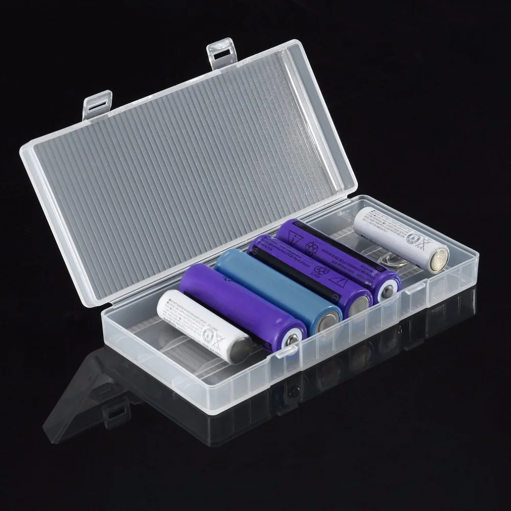 

Transparent Hard Plastic Case Battery Storage Case Holder Storage Battery Box For 8PCS 18650 Battery