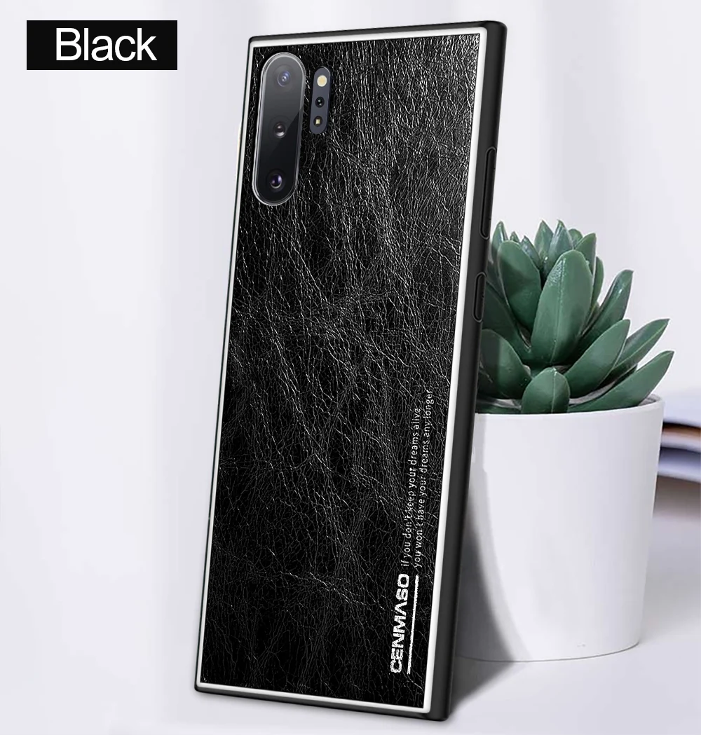 CENMASO натуральная кожа для samsung note 10 Plus чехол роскошный кожаный Ультра Тонкий Ретро Винтаж задняя крышка Мода Coque Fundas