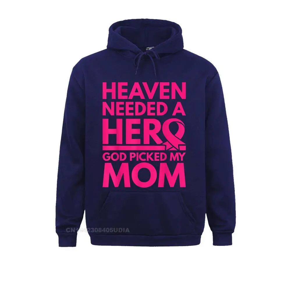Mom Heaven Angel Fallen Breast Cancer Awareness Shirt__B6676 Sweatshirts Casual Long Sleeve Graphic  Hoodies Hoods for Men Summer/Fall Mom Heaven Angel Fallen Breast Cancer Awareness Shirt__B6676navy