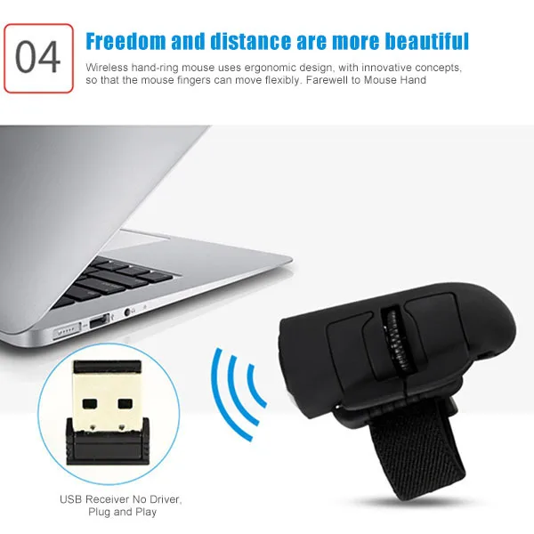Мини пальчиковая мышь Беспроводная связь USB оптическое кольцо-Мышка для ноутбука PC GT66