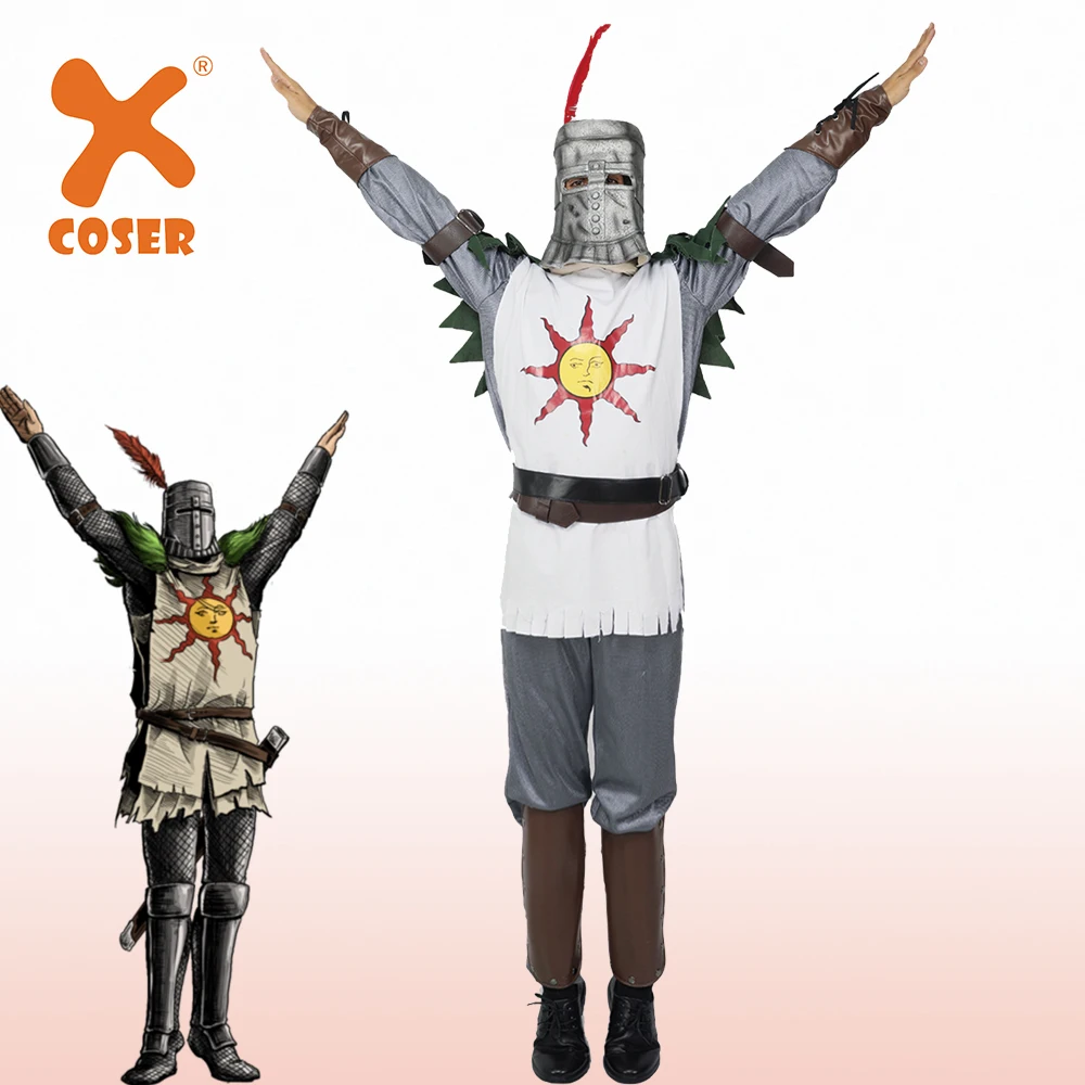 XCOSER Dark Souls Solaire костюм для косплея наряд Forever Sun Warrior полный высокое качество