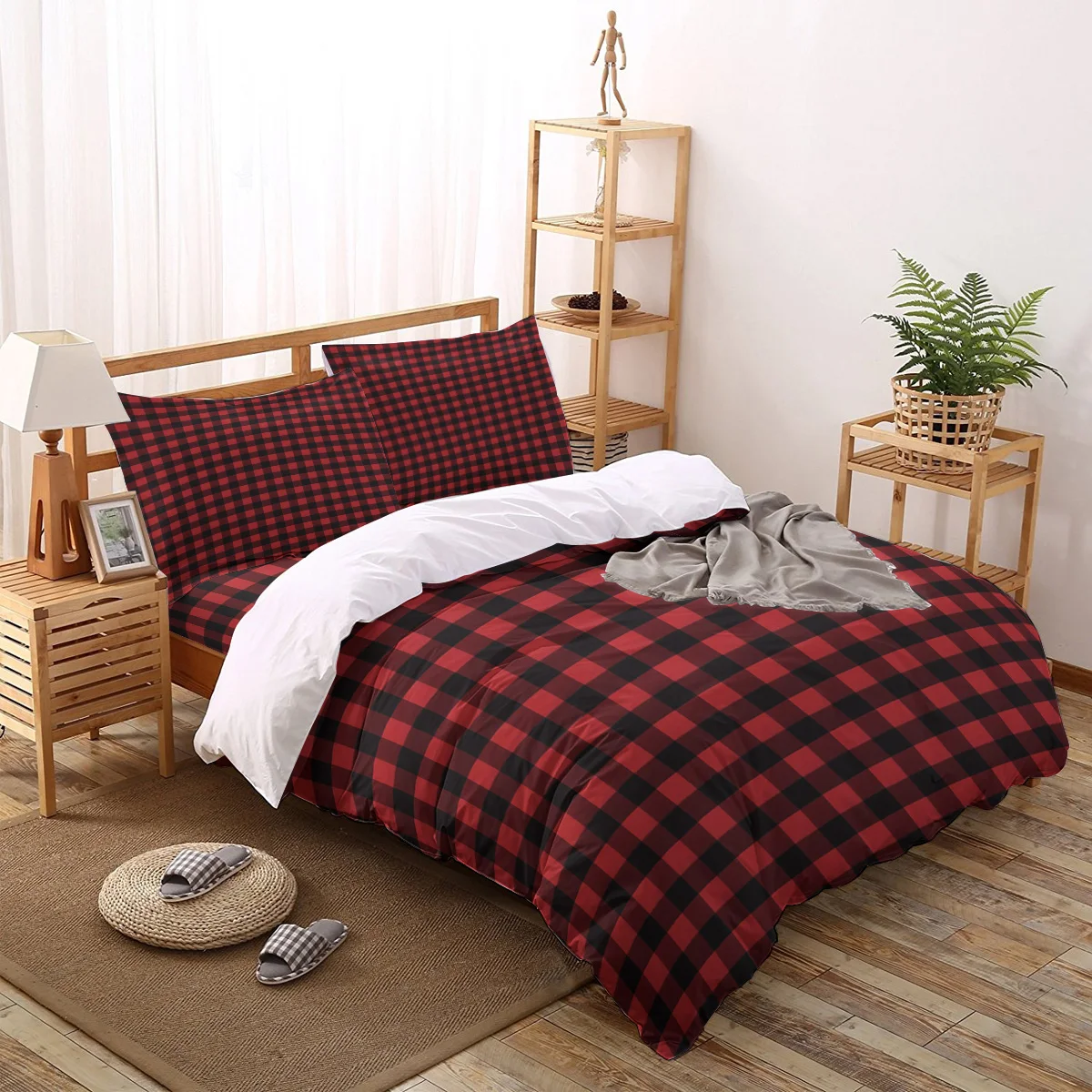 Modern Morocco Ethnic Lattice Printing Custom Bedding Set 3D Digital Printing Christmas Bedding Set US KING QUEEN