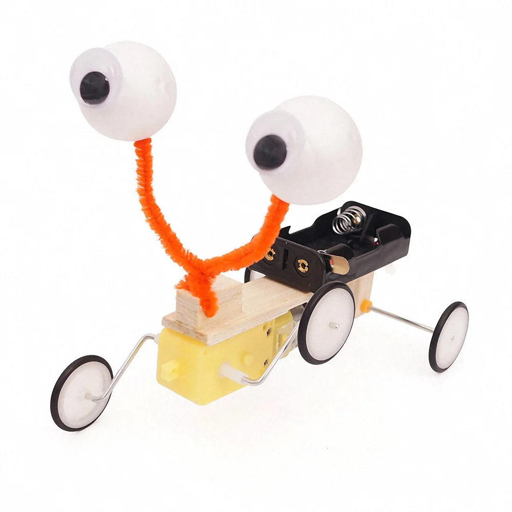 Kids DIY Reptile Robot Electric Wooden Science Experiments Toys for Children Educational Handmade Assemble Toys Boys Girls