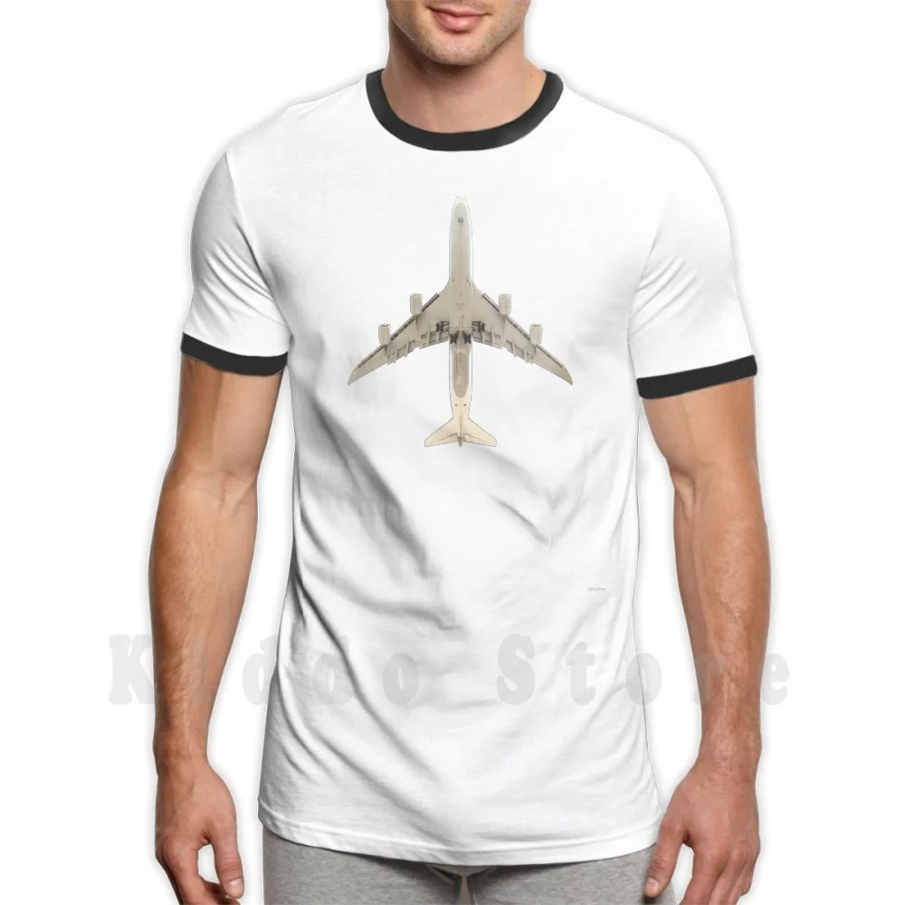 Boeing 747 - 8I Atterraggio A Lax T Shirt Cotone Uomo Stampa Fai Da Te Cool Tee Boeing Boeing 747 Boeing 747 8I Intercontinental Jumbo Jet