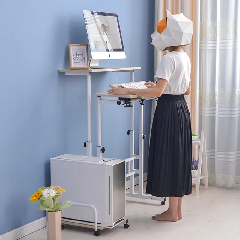 

[Mobile Phone Exclusive]-Standing Computer Table Minimalist Modern Desktop Laptop Household Multi-functional Office Desk