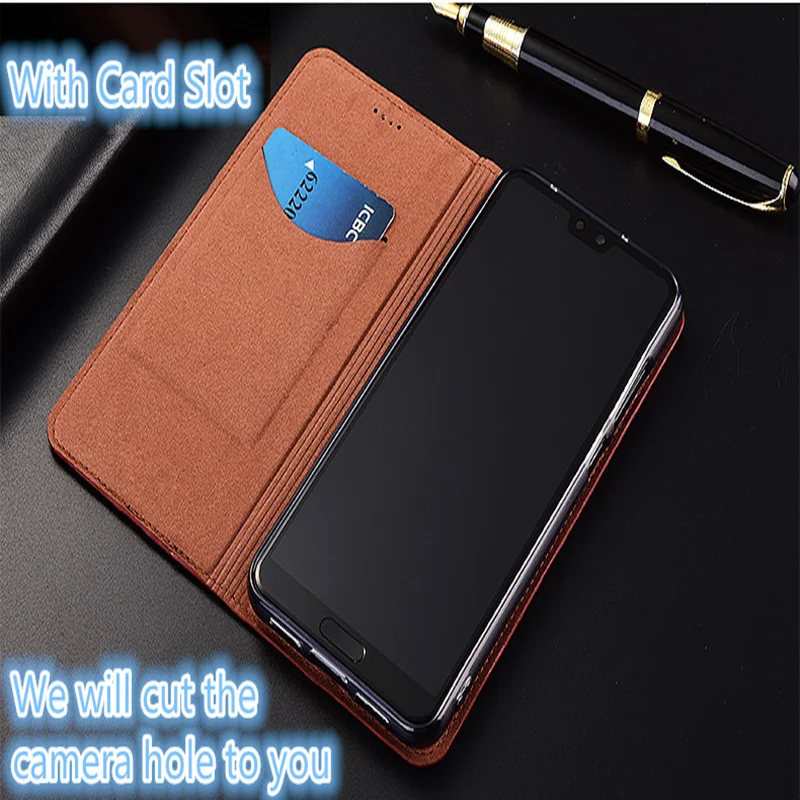Best Price 2SZnC Business Crazy Horse Genuine Leather Magnetic Phone Case Card Holder For Xiaomi Redmi Note 8 Pro/Redmi Note 8 Flip Case Coque