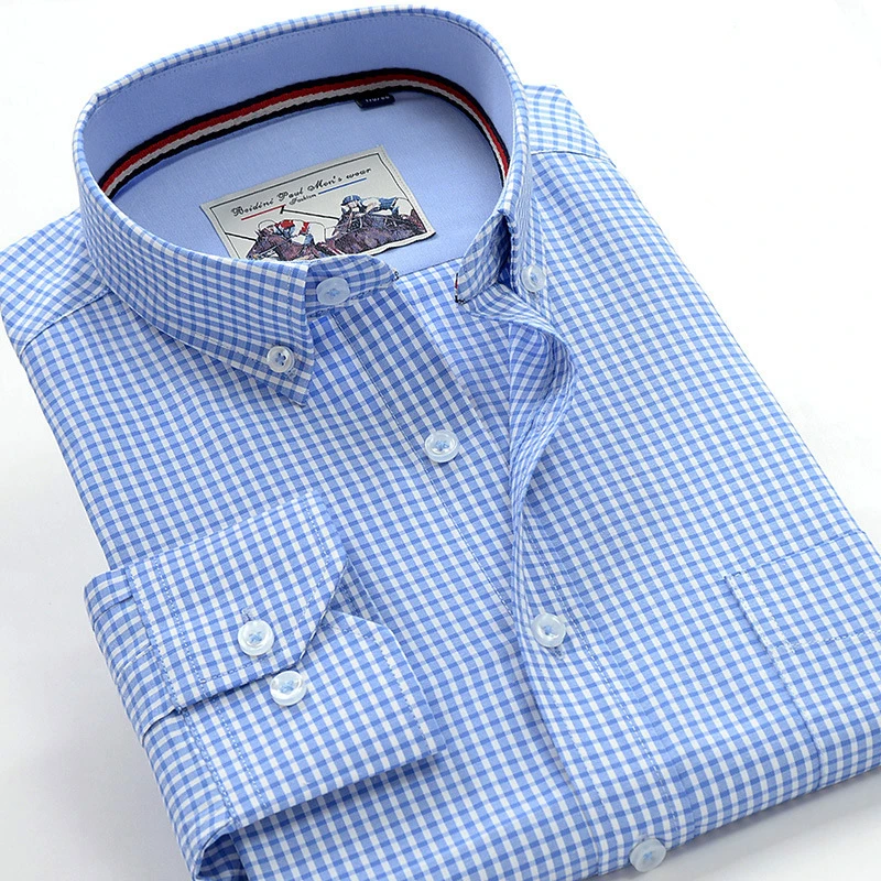 Cotton Shirt Long-Sleeve Plaid Brand-Clothing 10XL Spring 7XL Mens Casual 8XL 9XL 6XL