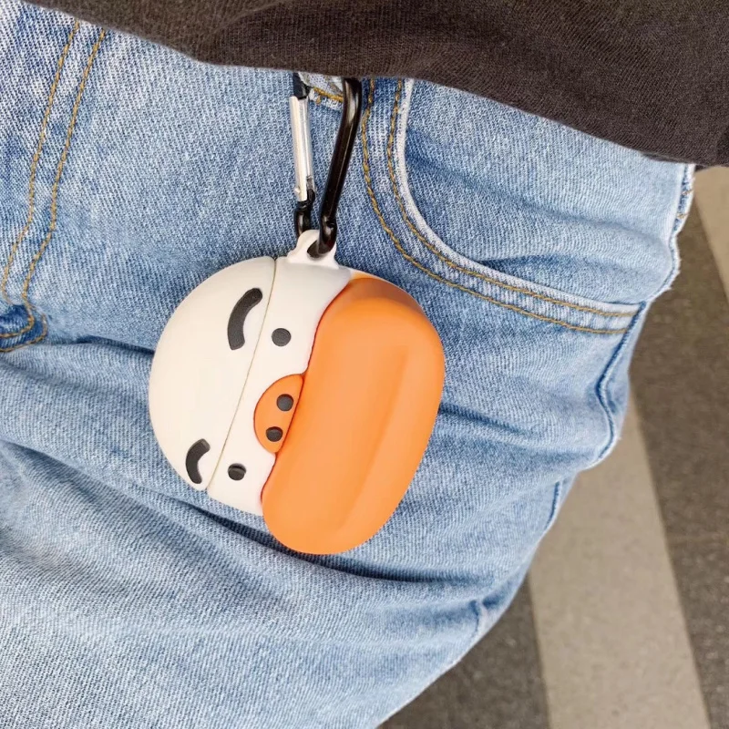 Чехол для AirPods с милым мультяшным медведем пандой кроликом из силикагеля, чехол для наушников s для Apple Airpods 2, Защитная крышка с кольцом на палец