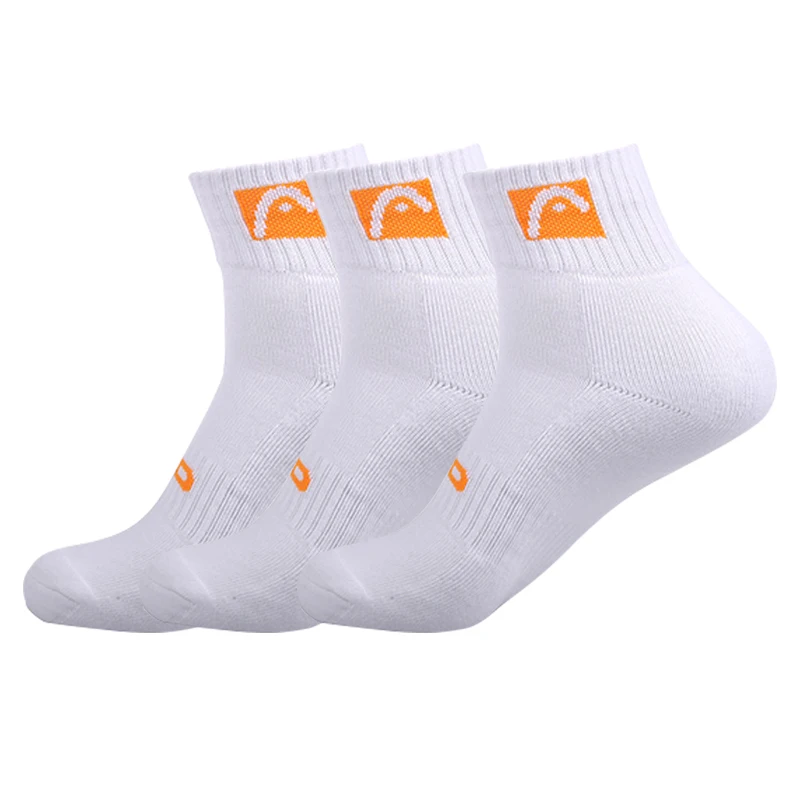 3 Pairs of Socks HEAD Men and Women Sports Sock Cotton Tennis Sports Middle Tube Sock Sweat Thickening Sock