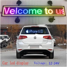 Visor de led de imagem programável, display de carro interno com rgb, cor completa ph4mm, sinal de led, suporte para rolagem, tela de scroling