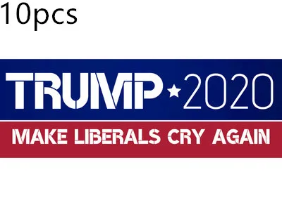 Donald Trump for President Bumper Sticker Trump Keep America Great Window Film Sticker Self Adhesive - Цвет: 2 Double color 10pcs