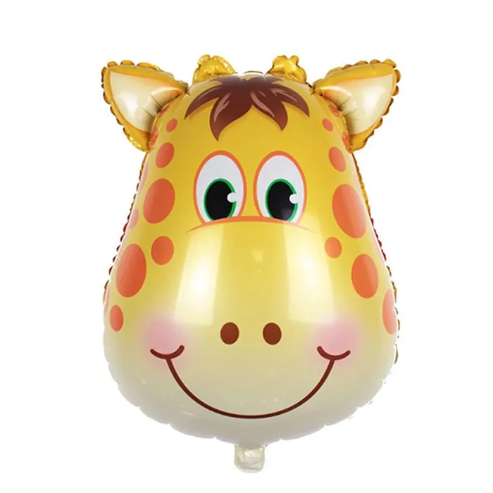 Различные голова героя мультфильма гелиевый воздушный шар фольги Воздушные шары лев тигр Зебра Корова и другие животные головы День рождения воздушные шары - Цвет: deer