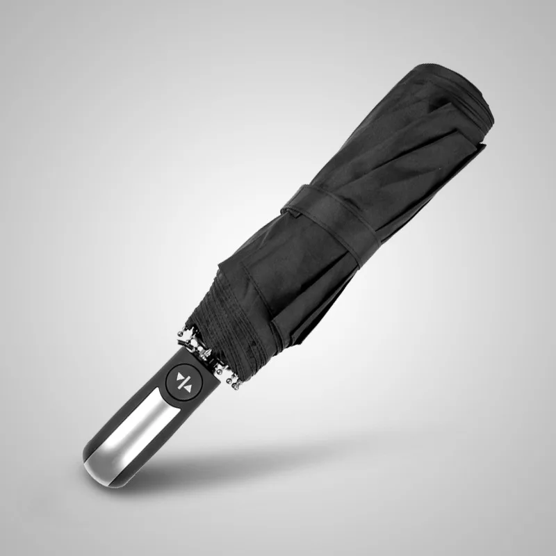 

Ten Bone Fully Automatic Creative Folding Umbrella Men's Business Hipster Umbrella UV-Protection Three-fold Umbrella Advertiseme