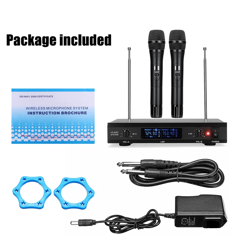 Efficient UHF Wireless Microphone System 2 Channel