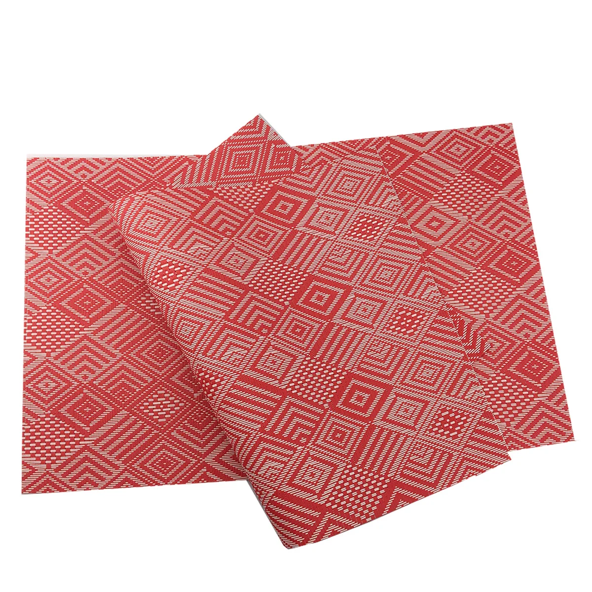 2Pcs Red 2/4 шт. столик для обеденного стола ПВХ подложки под столовые приборы на стол Кухня аксессуары теплостойкие чашка для кофе коврик пластина Pad Подставка под миску пусковой площадки - Цвет: 2Pcs Red