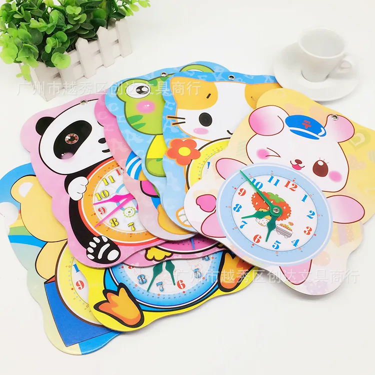 

Children Cognitive Teach Baby to Know Time Learning Recognize Clock Clock Toy Kindergarten Teaching Clock Paper Clock