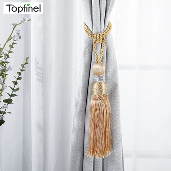 

Topfinel Tassel Tiebacks for Curtains Luxury Curtain Tiebacks Home Decoration Curtains Accessories 2 Pcs