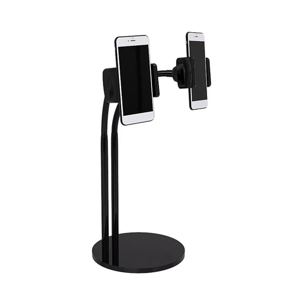 

Onleny 2-in-1 Phone Holder Stand For Live Stream Adjustable Long Arm Desk Stand With Selfie Ring Light LED Makeup Light