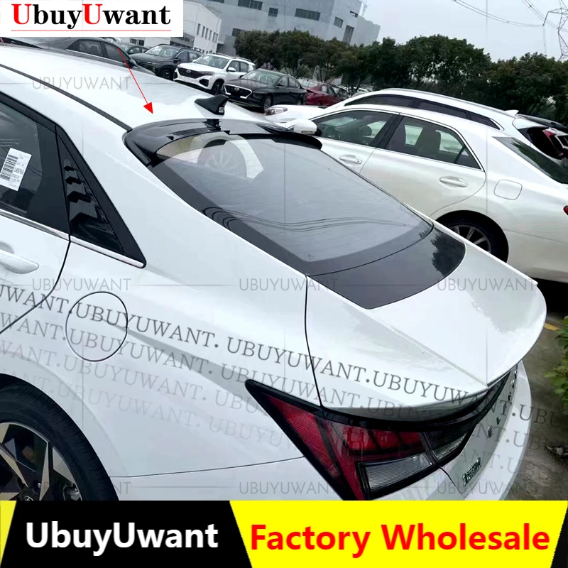 Для Hyundai Elantra Avante CN7 2020 2021 ABS модифицированный спойлер на крышу черный оригинальный