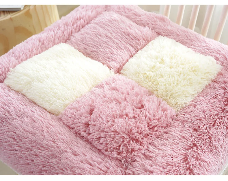 Уплотненная плюшевая подушка для стула Coussin 40*40 см противоскользящая подушка для сидения коврик Домашний Декор обеденная офисная подушка