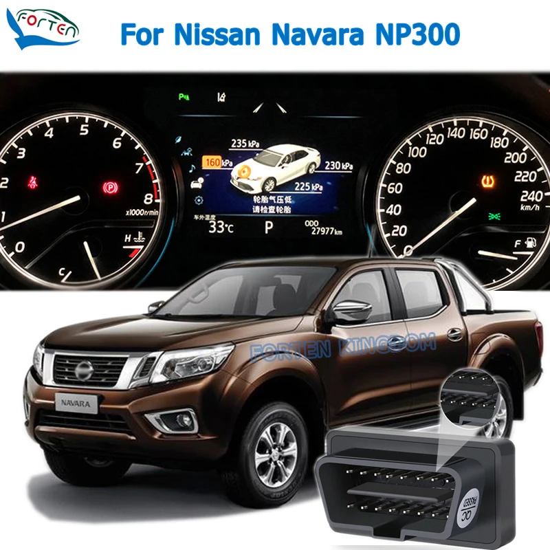 Forten Kingdom Obd Tpms Tire Digital Lcd Display Auto Security Alarm Tyre Pressure For Nissan Navara Np300 Tire Pressure Monitor Systems Aliexpress