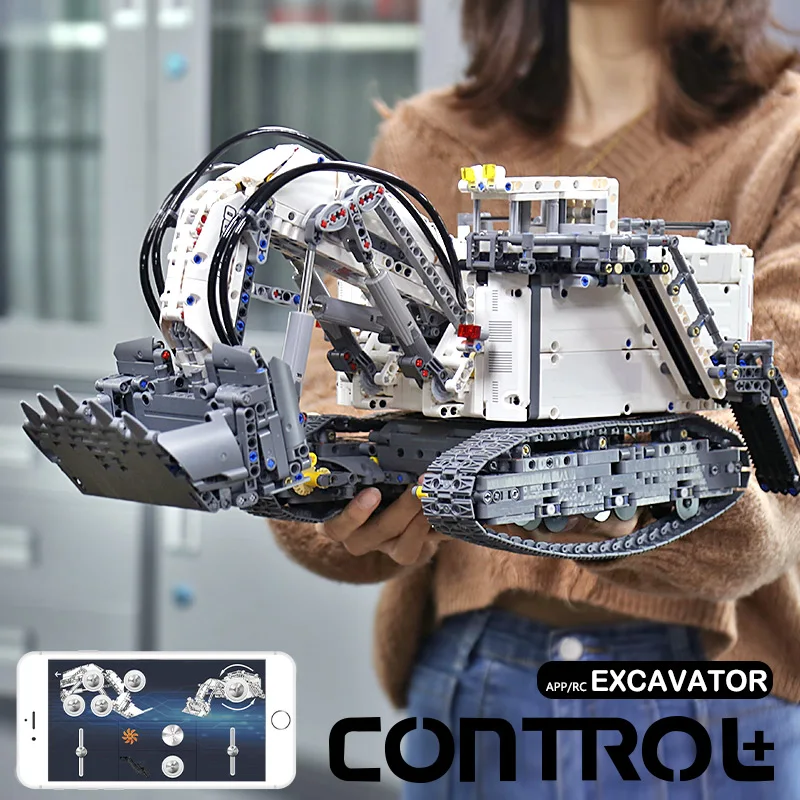 Совместим с ed Technic серии 42100 кирпичи Liebherrs экскаватор R9800 Мотор мощность модель