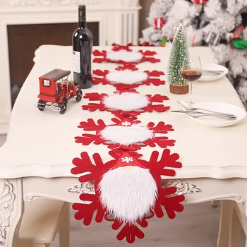 

Christmas Tablecloth Table Runner Faceless Doll Combination Tablecloth Home Decorative Placemat Table Cloth Ornament Xmas Decor