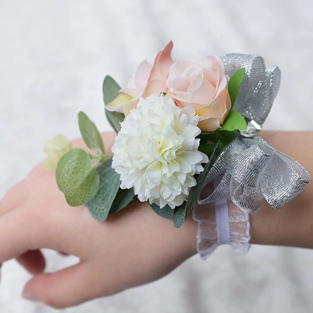 Wrist Corsages For Wedding | Bridesmaid Rose Bud Hand Corsage | Wristband  For Girl Bridesmaid Wedding Party Prom Flower Corsage Hand Flower | Fruugo  KR