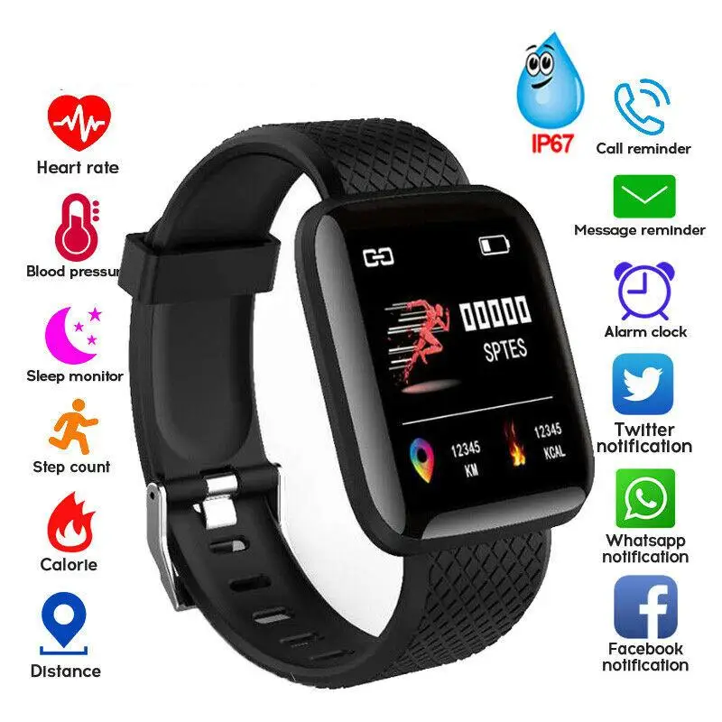 

Studyset Smart Anti-lost Multifunction Bluetooth Smart Watch Health Checkup Heart Rate Blood Pressure Waterproof Smart Watch