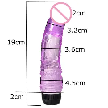 Crystal Multispeed Waterproof Realistic Dildo Vibrator Soft Jelly Powerful G-spot Masturbation Adults Toys for Women ZD0154 5