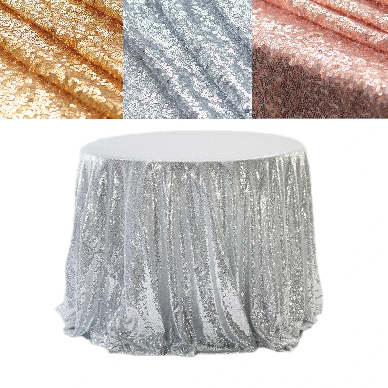 Round Sequin Tablecloth Silver Gold Glitter Table Cloth For Wedding Decoration Party Banquet Christmas Home Decor Support Custom | Дом и сад
