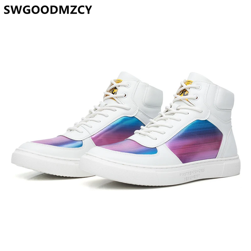 

Fashion Men Casual Shoes Designer Shoes Men High Quality Luxury Sneakers Hip Hop Men Shoes Leather High Top Sneakers Sepatu Pria