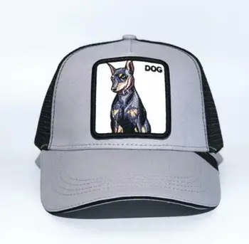 

2019 New Summer trucker cap mesh snapback hip hop hats for men embroidery baseball cap DOG-GRAY