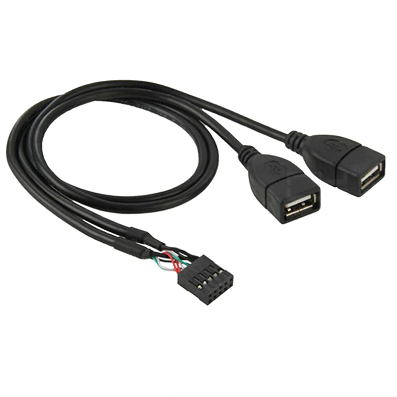 Motherboard 9Pin to Dual USB 2.0 Female Adapter Cable - 30cm/50cm Extension for Efficient Connectivity Description Image.This Product Can Be Found With The Tag Names Computer Cables Connecting, Computer Peripherals, Motherboard, PC Hardware Cables Adapters