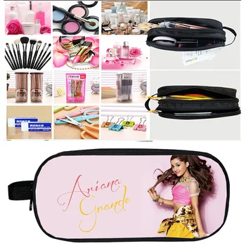 

Mochila Ariana Grande Pencil Case Pencil Box Makeup Bag 3d Print Double Zipper Kpop for Kids School Supplies Cosmetic Bag Case