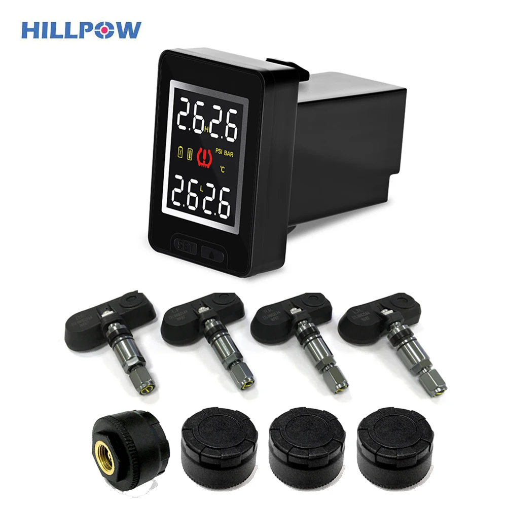 Автомобильная система контроля давления в шинах TPMS, ЖК-дисплей, автосигнализация для Toyota Honda Nissan Mazda с 4 датчиками