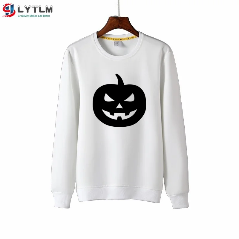 WY6119 White LYTLM/толстовки для маленьких мальчиков костюмы на Хэллоуин с тыквой Tumblr, Детская толстовка для девочек детская одежда осенняя махровая Толстовка Enfant Garcon - Цвет: WY6119 White