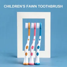 3 шт./компл. Милая гигиена полости рта Жираф гладкая мягкая детская зубная щетка дорожная ручная Антибактериальная детская портативная мультяшная